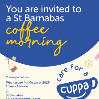 St Barnabas Coffee Morning at Louth Wellbeing Centre